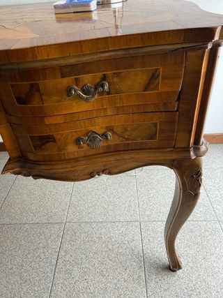 Scrivania intarsiata 5 cassetti