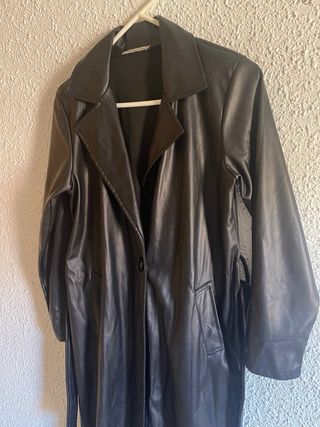 Chaqueta de cuero negra mujer