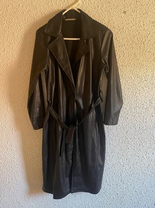 Chaqueta de cuero negra mujer