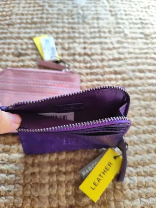 Tarjeteros Parfois Piel Rosa y Morado