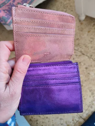 Tarjeteros Parfois Piel Rosa y Morado