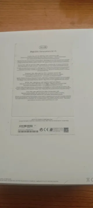 iPad 6ª Gen 32GB Plata