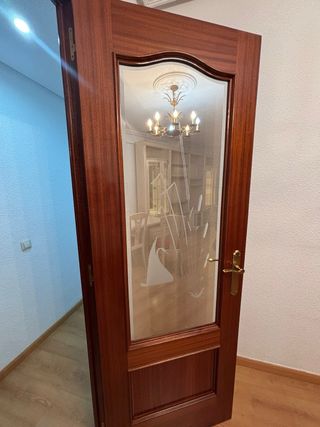 Puertas de madera lisas y con cristal