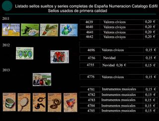 Sellos de los años 2005 a 2018 España Usados