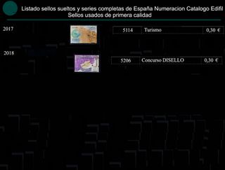 Sellos de los años 2005 a 2018 España Usados