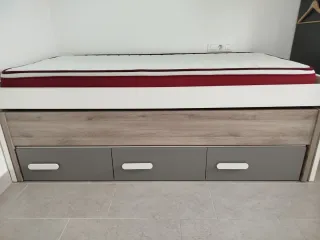 Cama nido doble con cajones