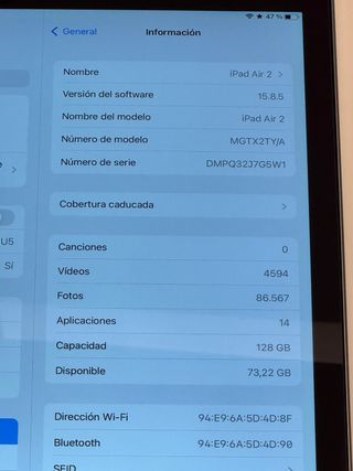iPad Air 2 Wi-Fi Grigio Siderale da 128 GB di Apple