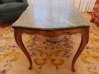 Vitrina + encimera + mesa de salón de madera