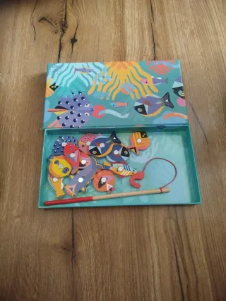 Juego de pesca magnético de madera