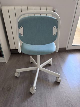 Silla de escritorio niño azul con ruedas