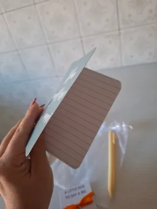 Set regalo stationery con notebook, 2 penne