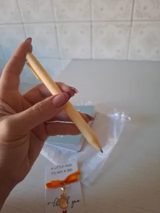 Set regalo stationery con notebook, 2 penne