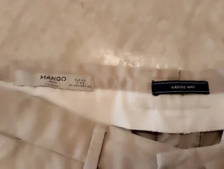 Pantalón Mango Casual Beige Talla M