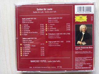 Bach: Suiten Für Laute - N. Yepes