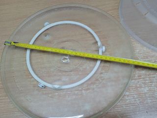 Plato cristal de microondas y tapa