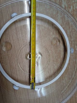 Plato cristal de microondas y tapa