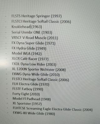 COLECCION HARLEY DAVIDSON (20 unidades)