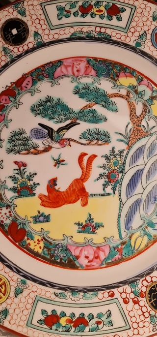 Plato Macao Vintage Simbolismo y Fortuna