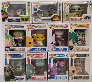 Funko Pop Variados (Scar, Mewtwo, Dobby, etc.)