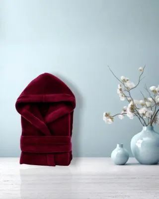 Albornoz largo polar con capucha XL Mujer