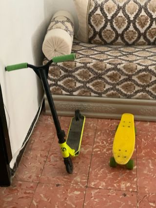 Monopatín y Patinete Amarillos oferta de 2X15€