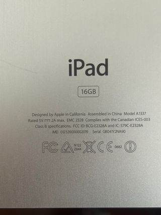 Apple iPad 16GB Modello 1337