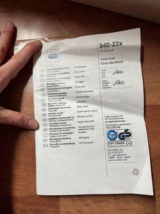 Portaesquís Cruz SOLO UNO