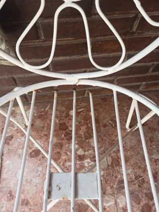 Conjunto mesa y 4 sillas exterior hierro