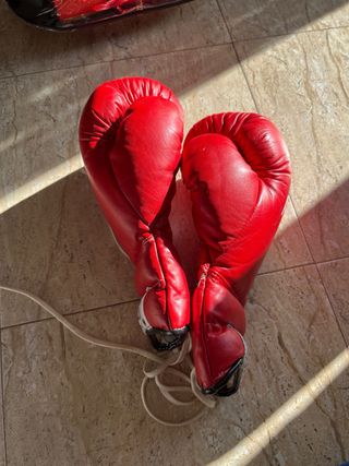 Guantes Boxeo Fuji Rojos 10 OZ Cordón