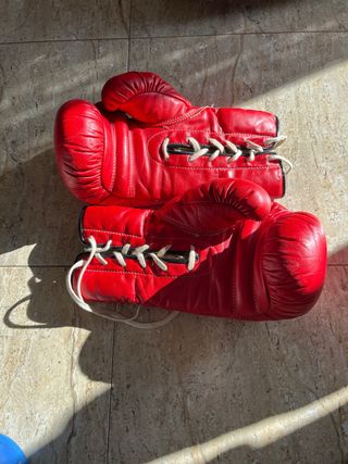 Guantes Boxeo Fuji Rojos 10 OZ Cordón