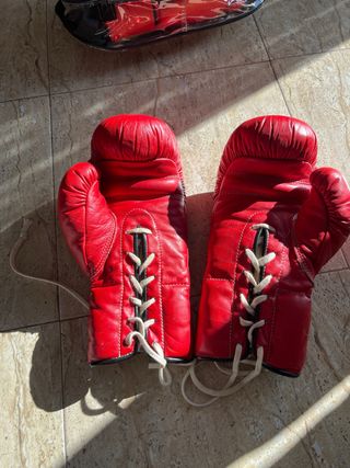 Guantes Boxeo Fuji Rojos 10 OZ Cordón