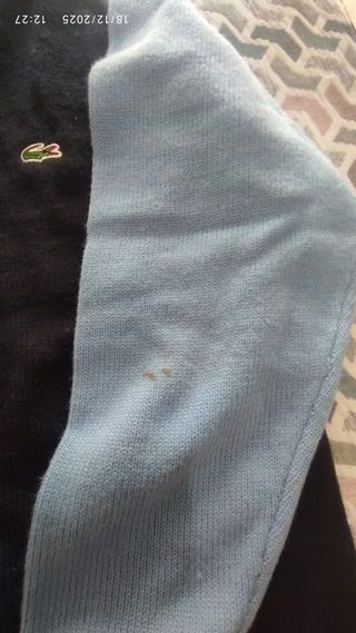 Suéter Lacoste Negro y Azul