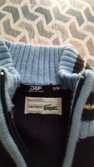 Suéter Lacoste Negro y Azul