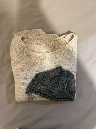 Jersey beige con ilustración