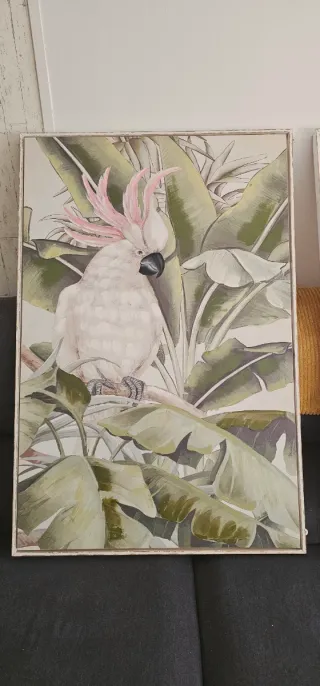 Set 2 Cuadros Decorativos Aves Tropicales 120×80