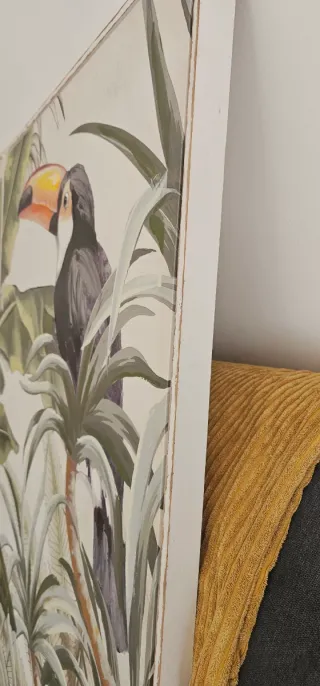 Set 2 Cuadros Decorativos Aves Tropicales 120×80