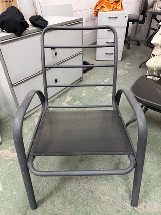 Mesa de terraza cristal y metal