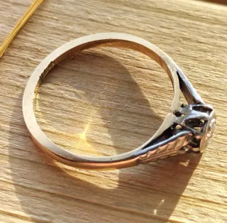 Anillo Antiguo Oro 18ct Diamante