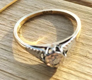 Anillo Antiguo Oro 18ct Diamante