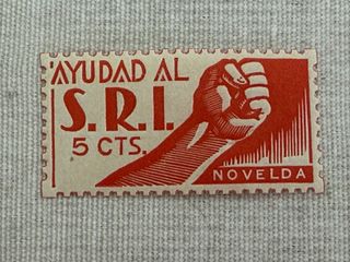 Sello SRI Ayuda al Novelda 5 cts guerra civil