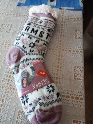 Calcetines SENMA chica rosas y blancos