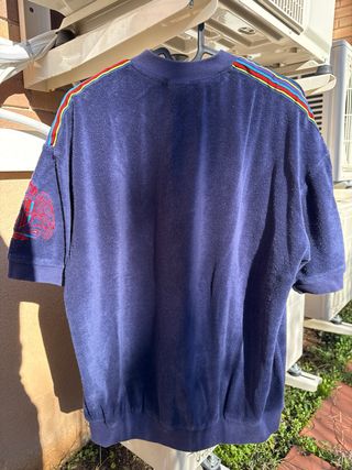 Polo vintage manga corta azul