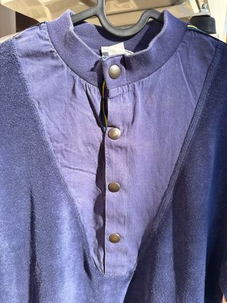 Polo vintage manga corta azul