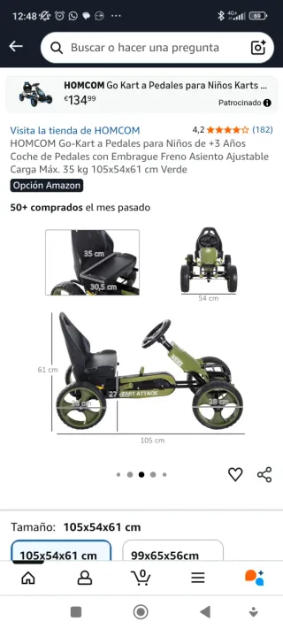 Coche a pedales infantil