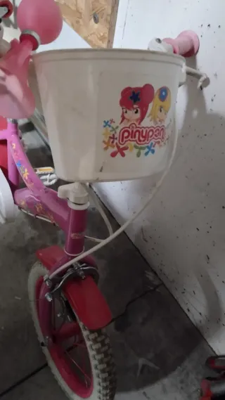 Bicicleta niña rosa 3-6 años con ruedines