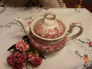 Tetera Antigua Cartuja de Sevilla Rosa