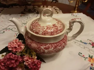 Tetera Antigua Cartuja de Sevilla Rosa