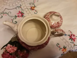 Tetera Antigua Cartuja de Sevilla Rosa