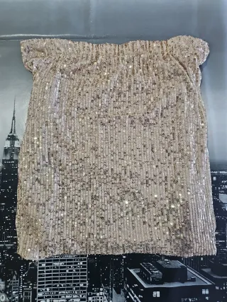 Falda dorada lentejuelas