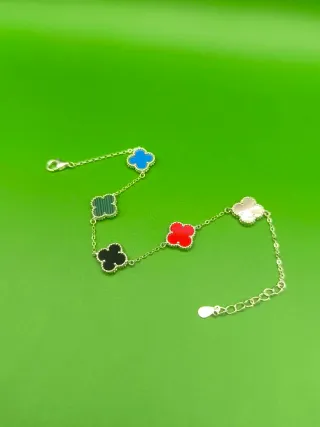 Collar y Pendientes Plata 925 Multicolor